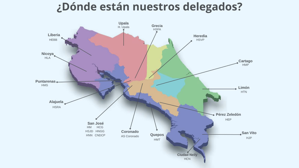 Mapa de delegados SINAME